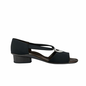 Noir Femme Chaussures Plates Brunate Iconic Sandal With Ring | BFJ-00618212