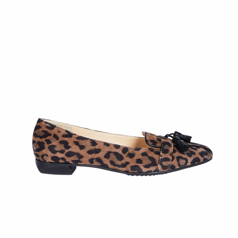 Leopard Femme Chaussures Plates Brunate Plates | TIA-07963080