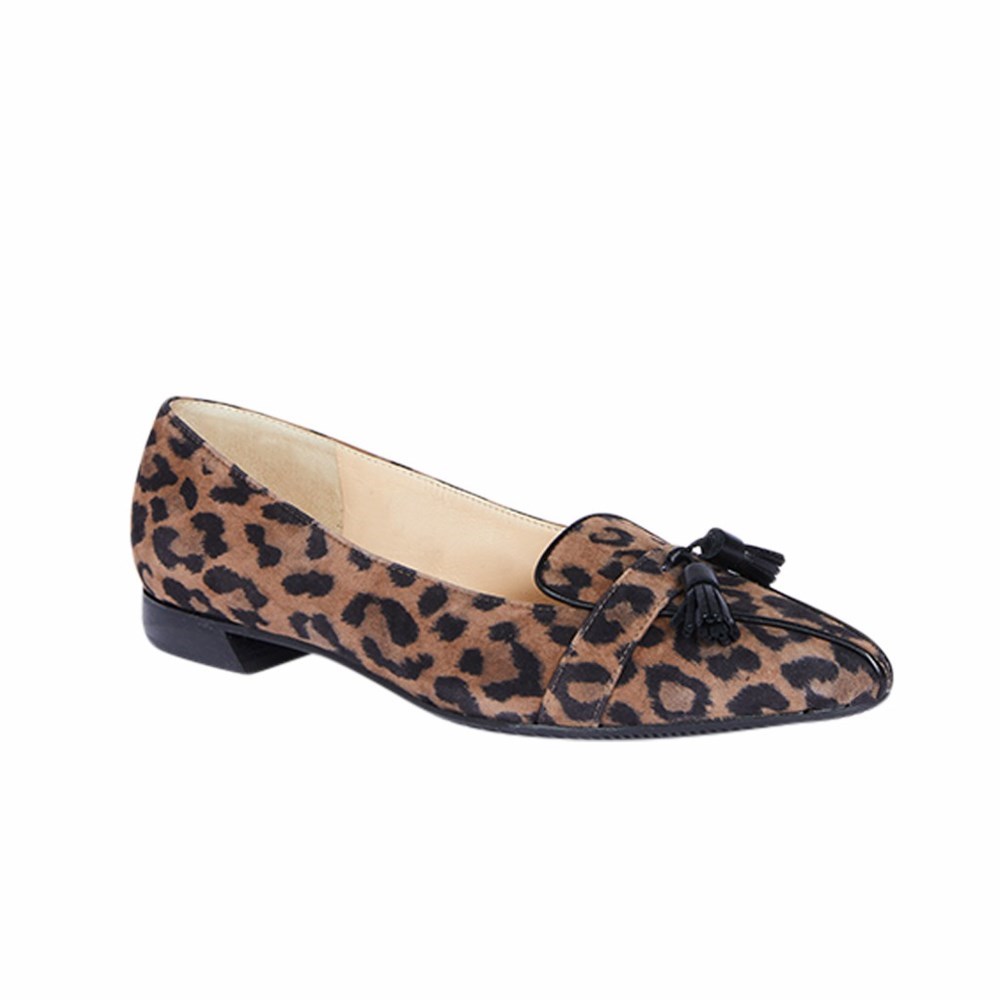 Leopard Femme Chaussures Plates Brunate Plates | TIA-07963080