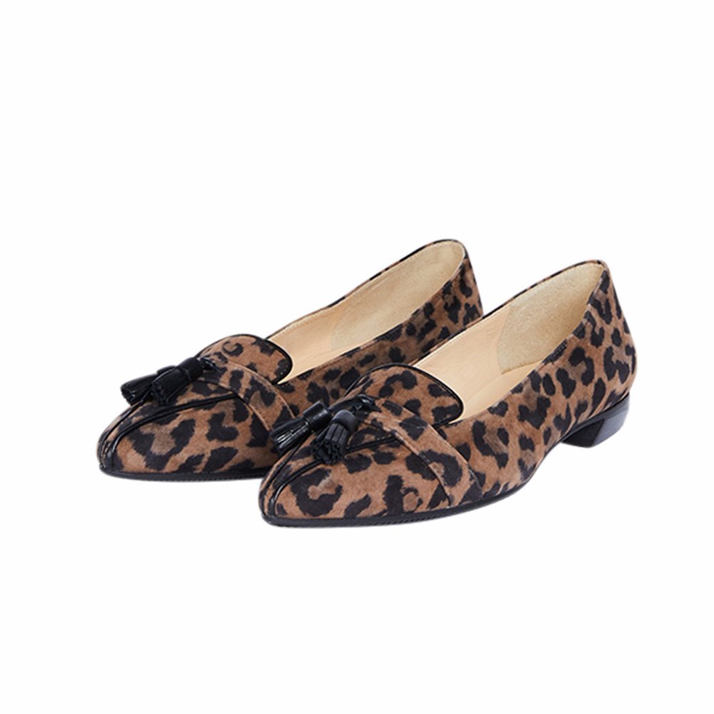 Leopard Femme Chaussures Plates Brunate Plates | TIA-07963080