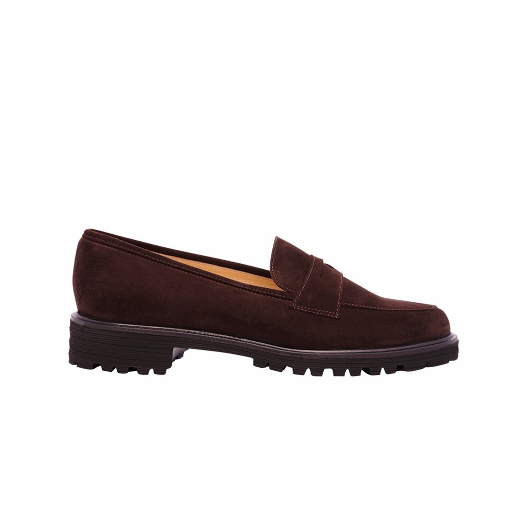 Marron Femme Chaussures Plates Brunate Sport Extralight Loafer | OYS-02807595