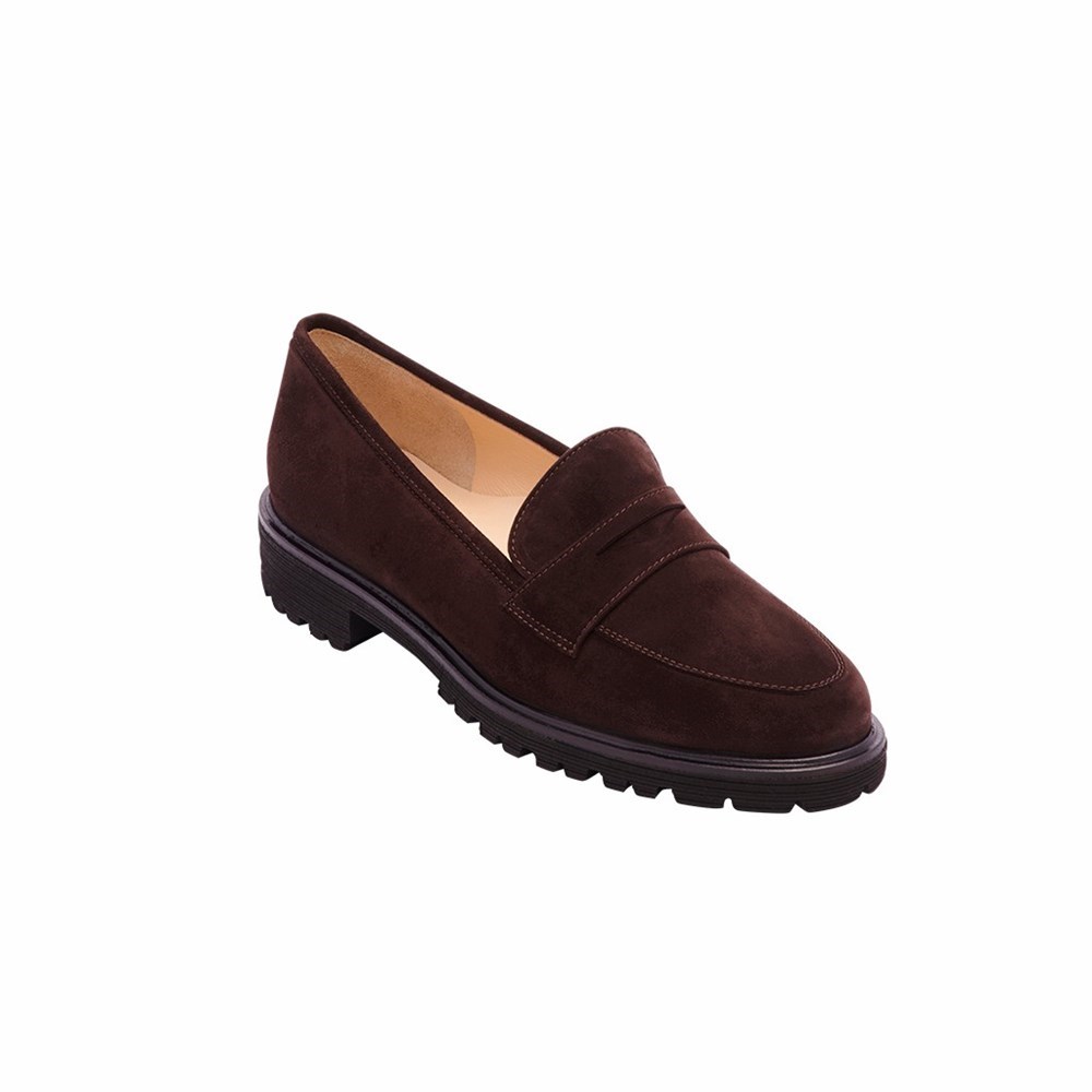 Marron Femme Chaussures Plates Brunate Sport Extralight Loafer | OYS-02807595