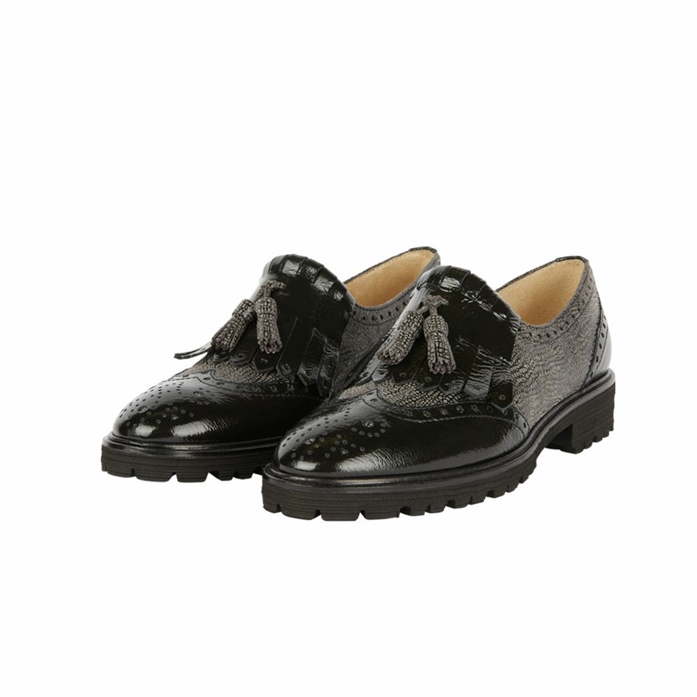 Noir Femme Chaussures Plates Brunate Golf Style Chaussons | GEF-13721296