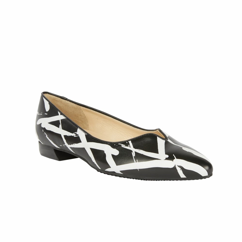 Noir Blanche Femme Chaussures Plates Brunate Classiche Model | FIZ-50178914