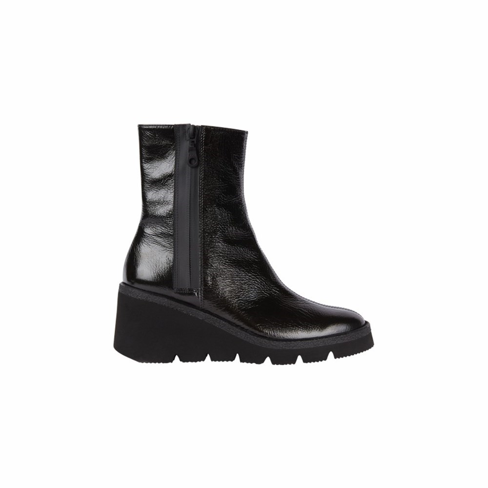 Noir Femme Escarpins Brunate Corta Boot On A Wedge With Hidden Zippé | ZYH-77442026