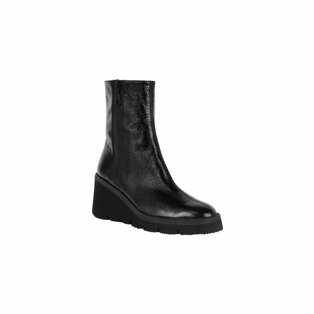 Noir Femme Escarpins Brunate Corta Boot On A Wedge With Hidden Zippé | ZYH-77442026