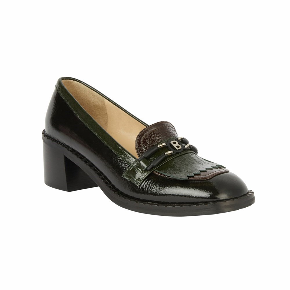 Noir Femme Escarpins Brunate Squared Loafer On A Heel | JYX-59659825