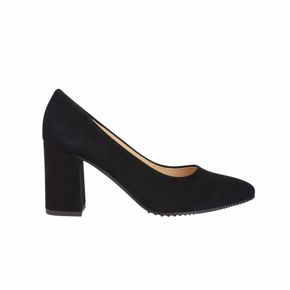 Noir Femme Escarpins Brunate Stacked Heel | OPU-48672167