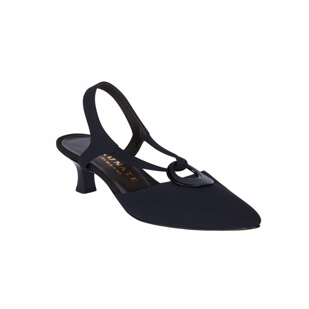 Noir Femme Escarpins Brunate Slingback With Ring | OPA-55907463