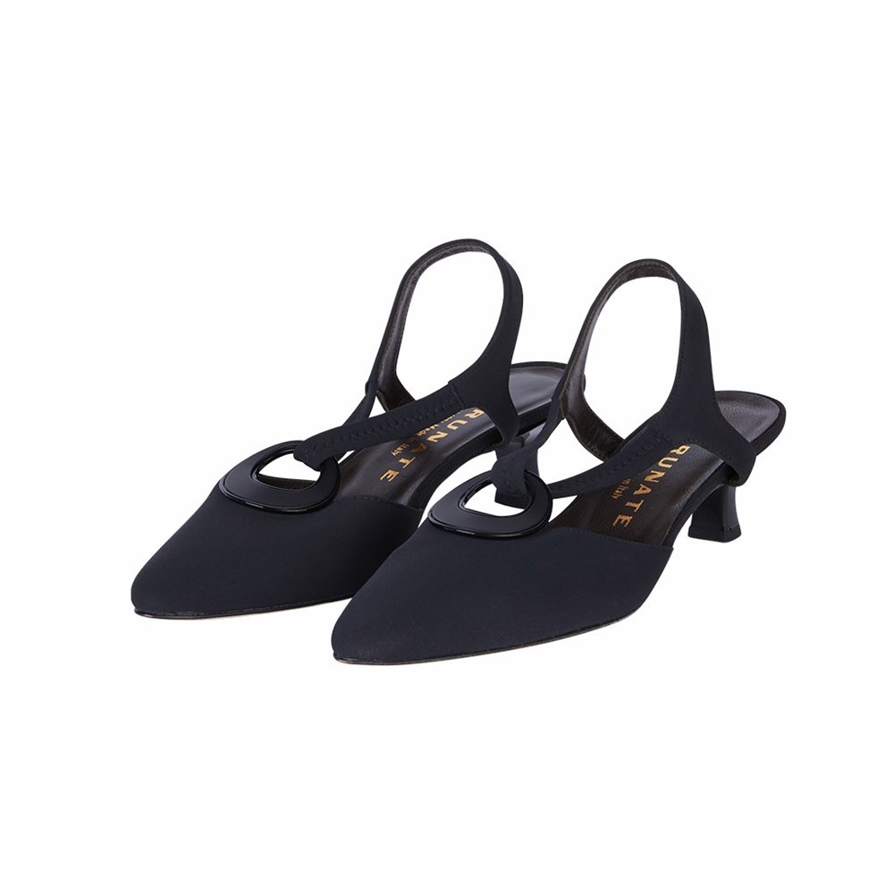 Noir Femme Escarpins Brunate Slingback With Ring | OPA-55907463