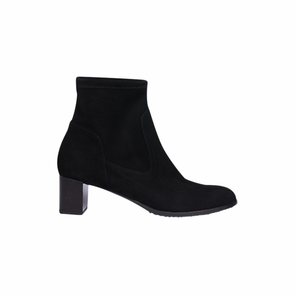 Noir Femme Bottines Brunate Round Stretch Bootie | YEV-56098826