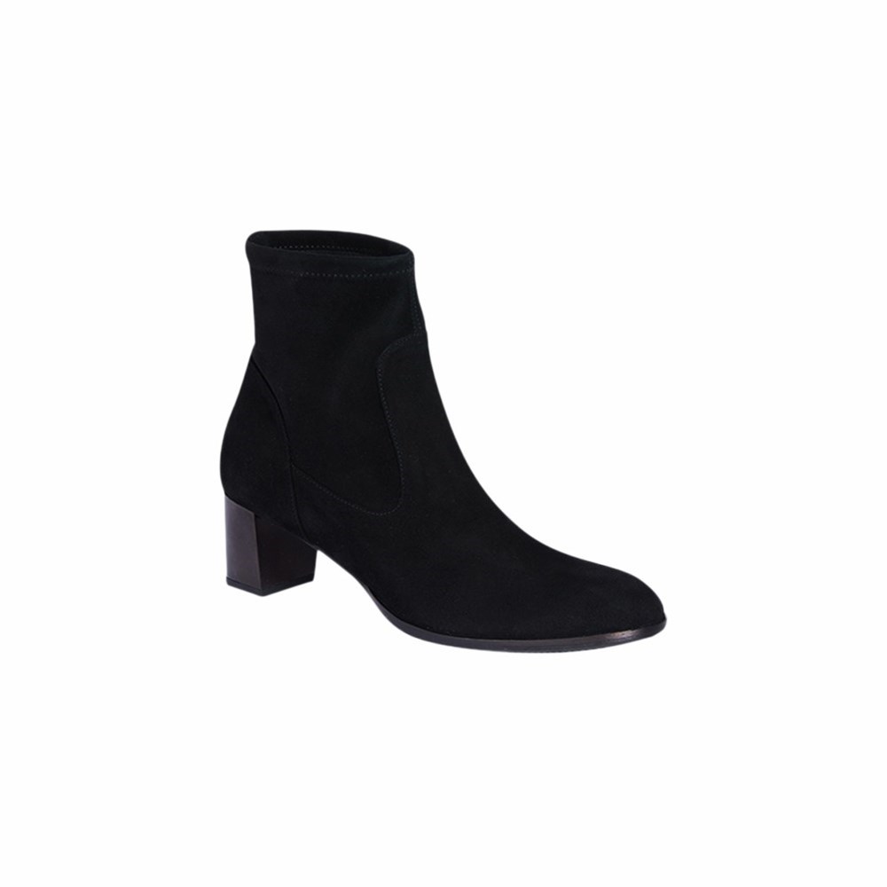 Noir Femme Bottines Brunate Round Stretch Bootie | YEV-56098826